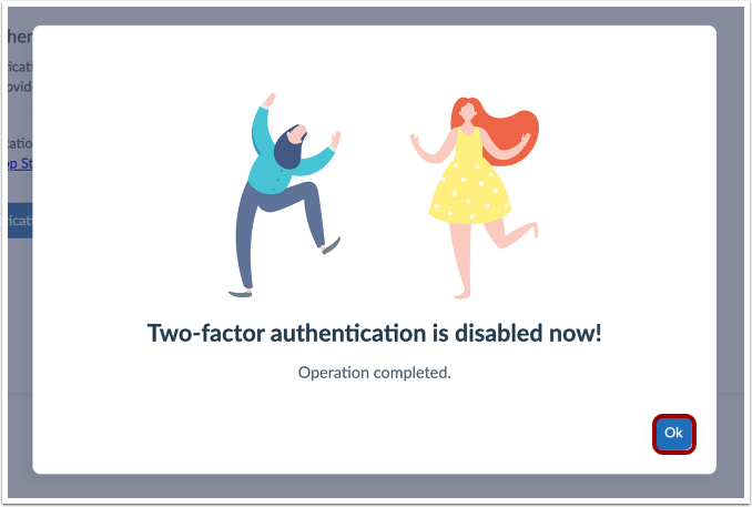 Disabled Confirmation Modal