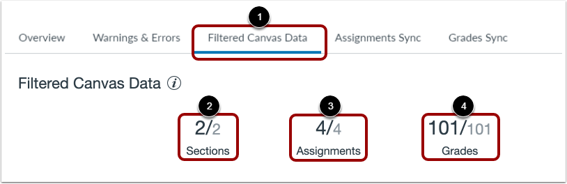 View Filtered Canvas Data