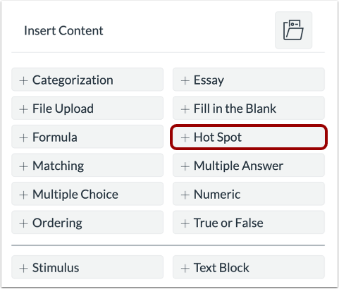 Add Hot Spot Question