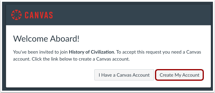 Create Canvas Account