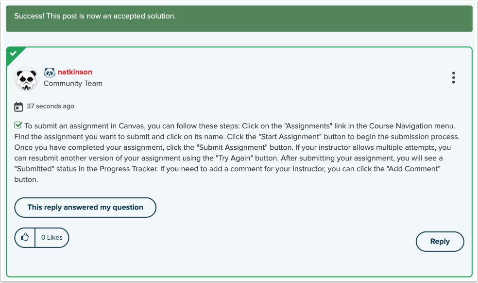 Solved: How do I submit an assignment? - Instructure Community (staging)