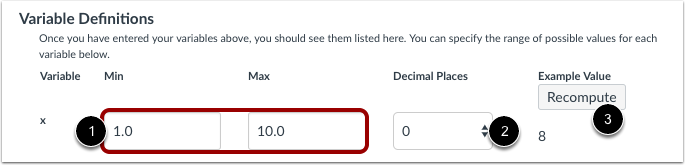 Set Variable Definitions