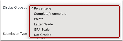 Select Grading Type