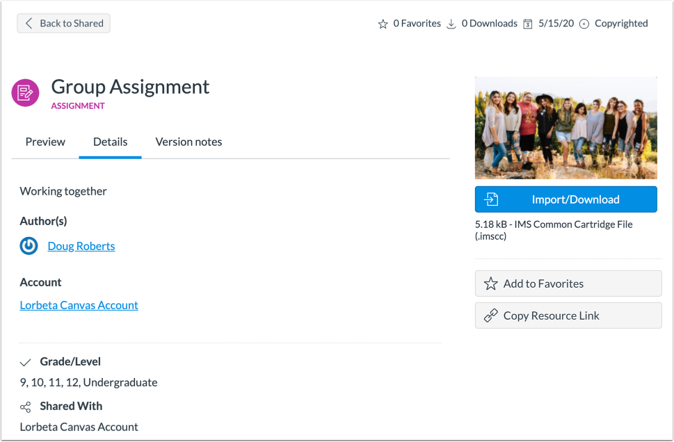 View Updated Resource