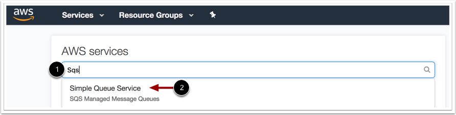 Open Amazon SQS Console