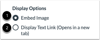 Select Display Options