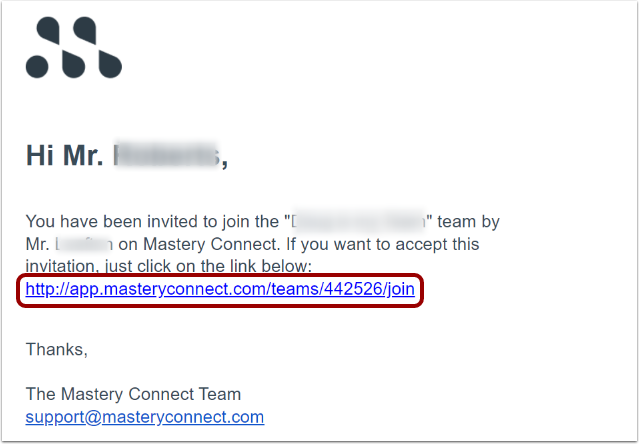 Team Member Accpts Email Invitation