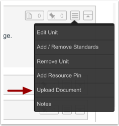 Upload Document to Unit