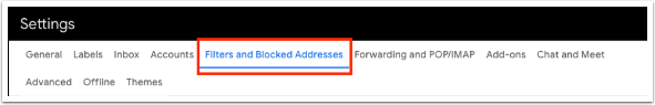 Filters and Blocked Addresses