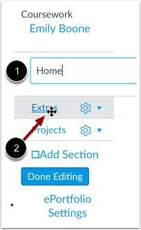 Manage Sections