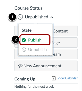 Publish Course