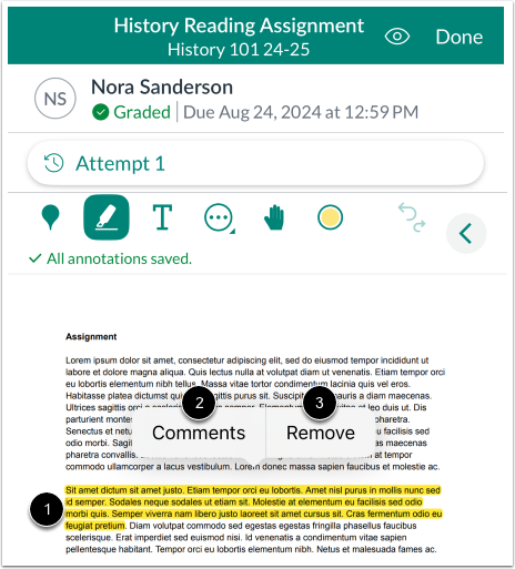 Modify Highlight Annotation