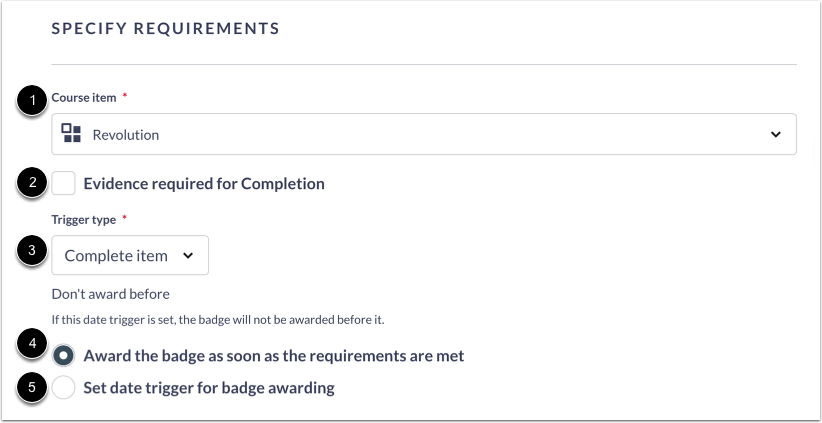 Edit Specify Requirements