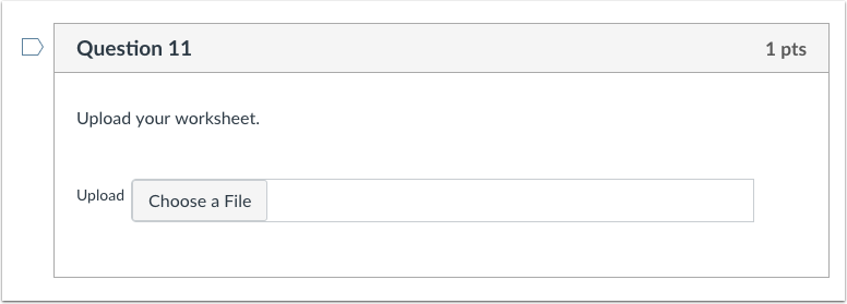 Student View of File Upload Question