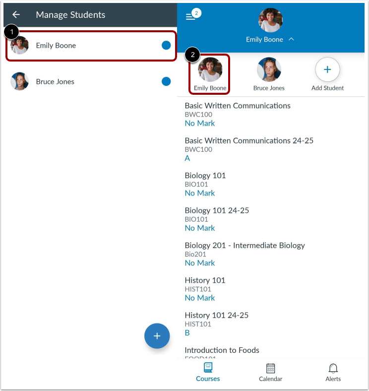 View Managed Studetns