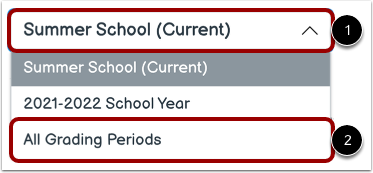 View Grading Periods