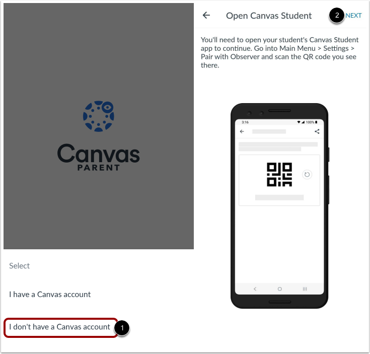 Create Account Using QR Code