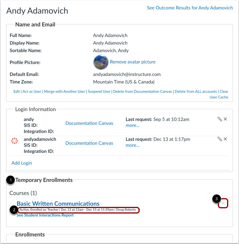 View User Details Page