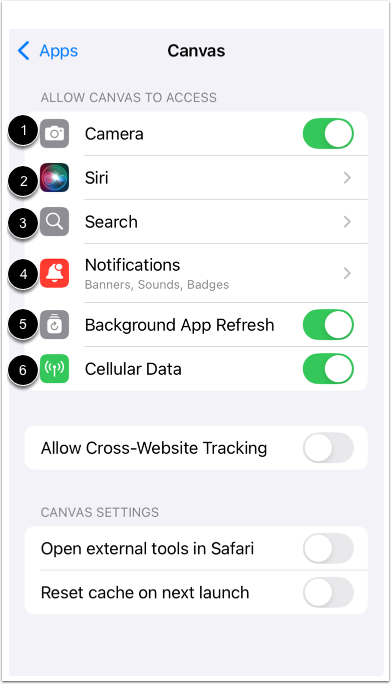Manage Access Settings