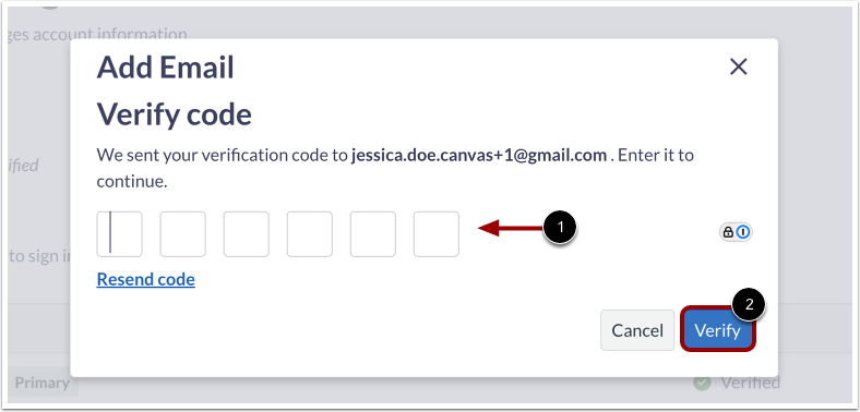 Enter Verification Code