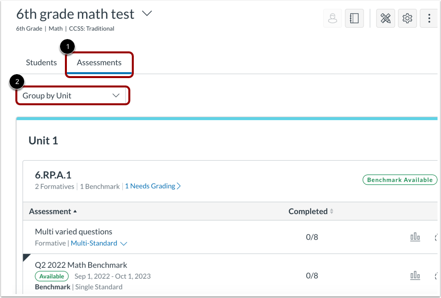 View with Group by Unit