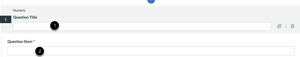 Add Question Title and Stem
