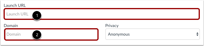 Add Launch URL and Domain