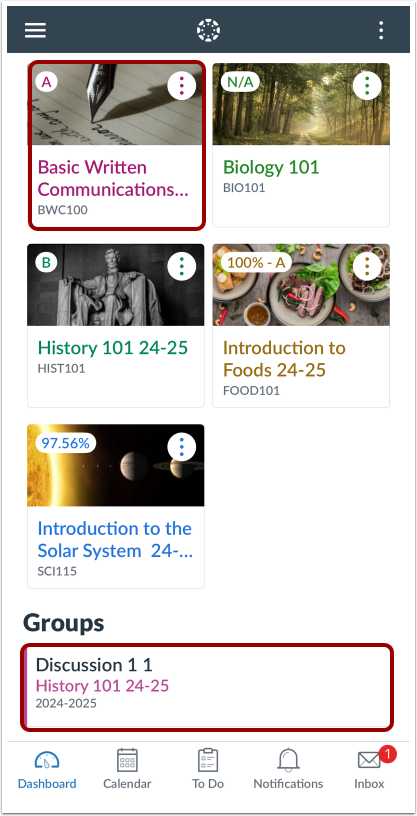 Open Course or Group