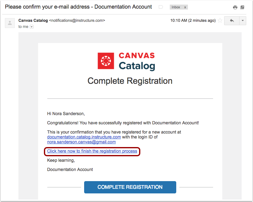 Complete Registration
