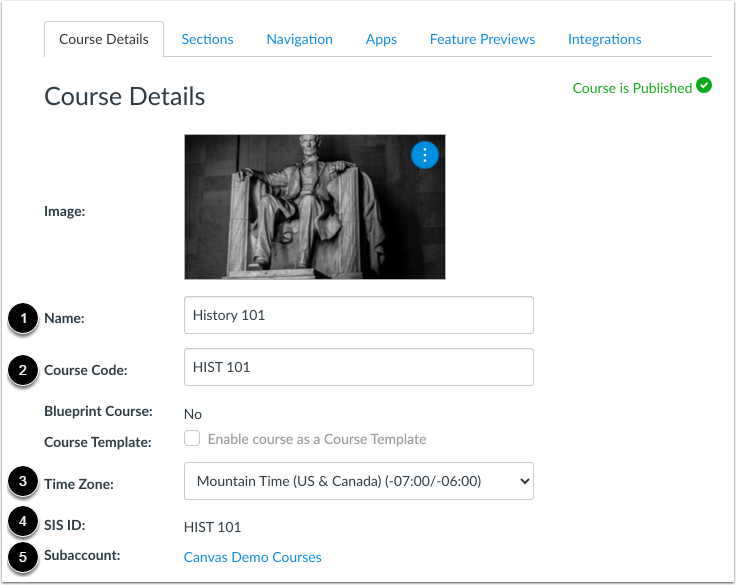 View Course Identification