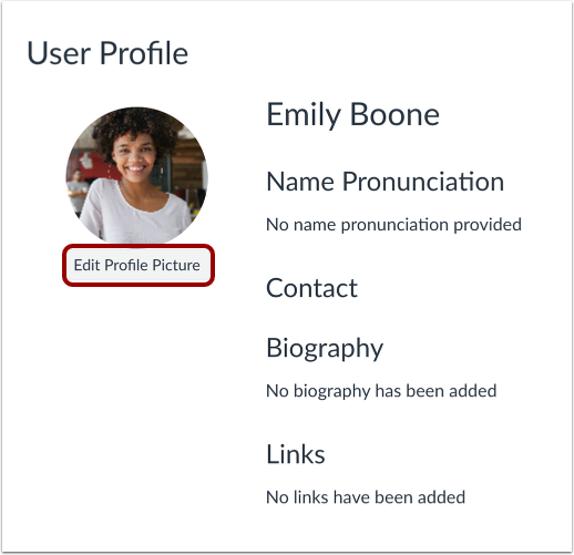 Open Profile Picture