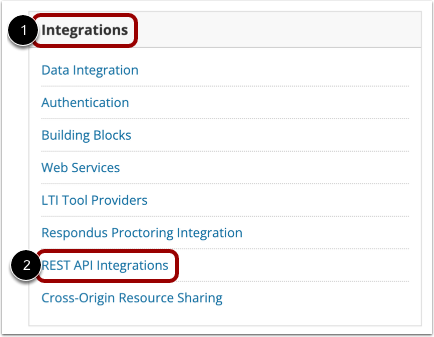 Open Rest API Integrations