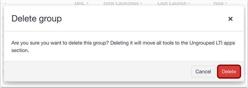 Confirm LTI Group Deletion