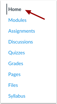 View Course Navigation