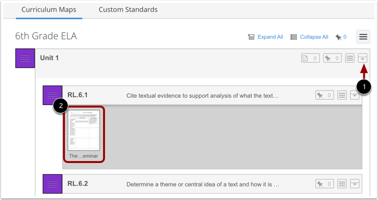 View Assessment in Curriculum Map
