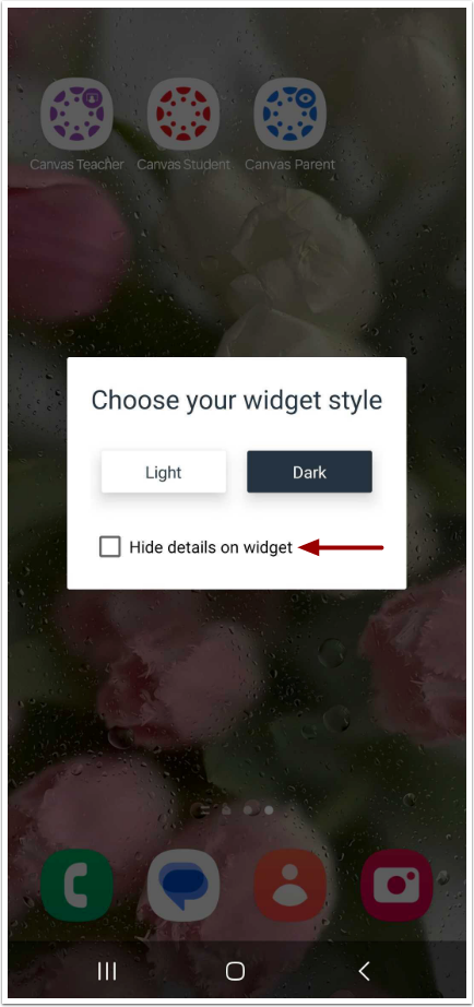 Choose Widget Style