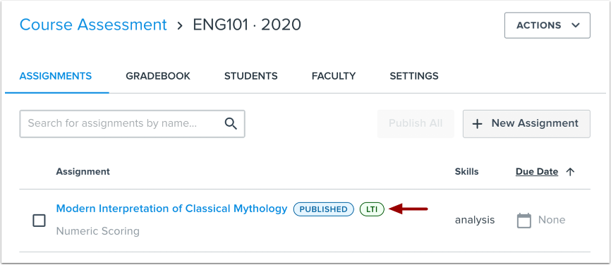 View Assignment in Portfolium
