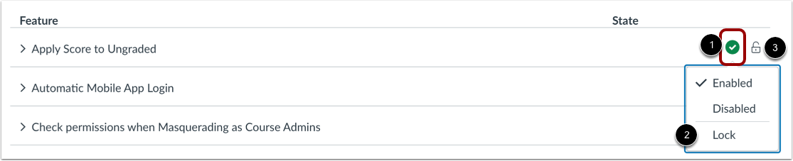 Allow and Lock Features