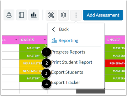 View Tracker Reporting Options
