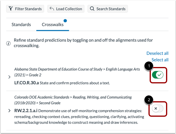Manage Default Crosswalks