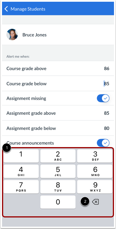 Enter Percentage Alert