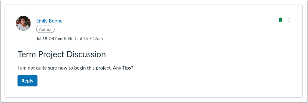 View or Edit Discussion