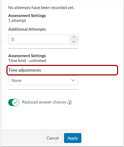 Select Time Adjustment