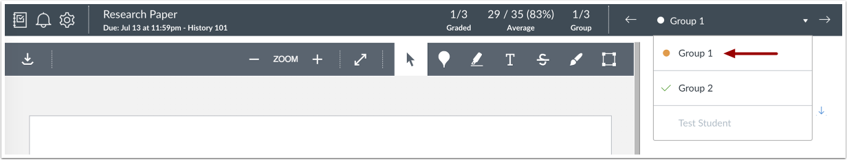 View Group Submissions