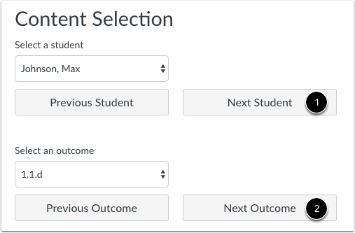 View Next Student or Outcome