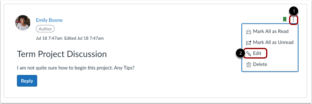 View or Edit Discussion