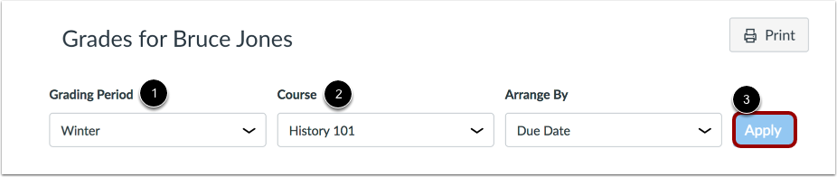 View Grading Periods