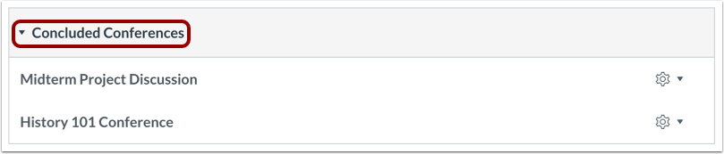 View Concluded Conference