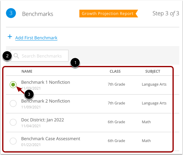 Selelct Benchmark