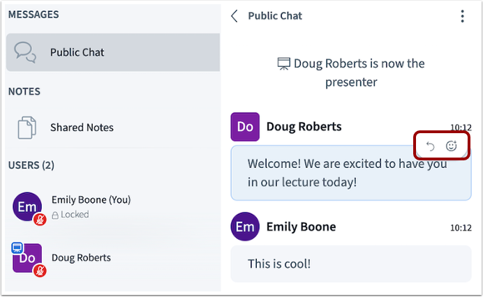 Reply to other Users